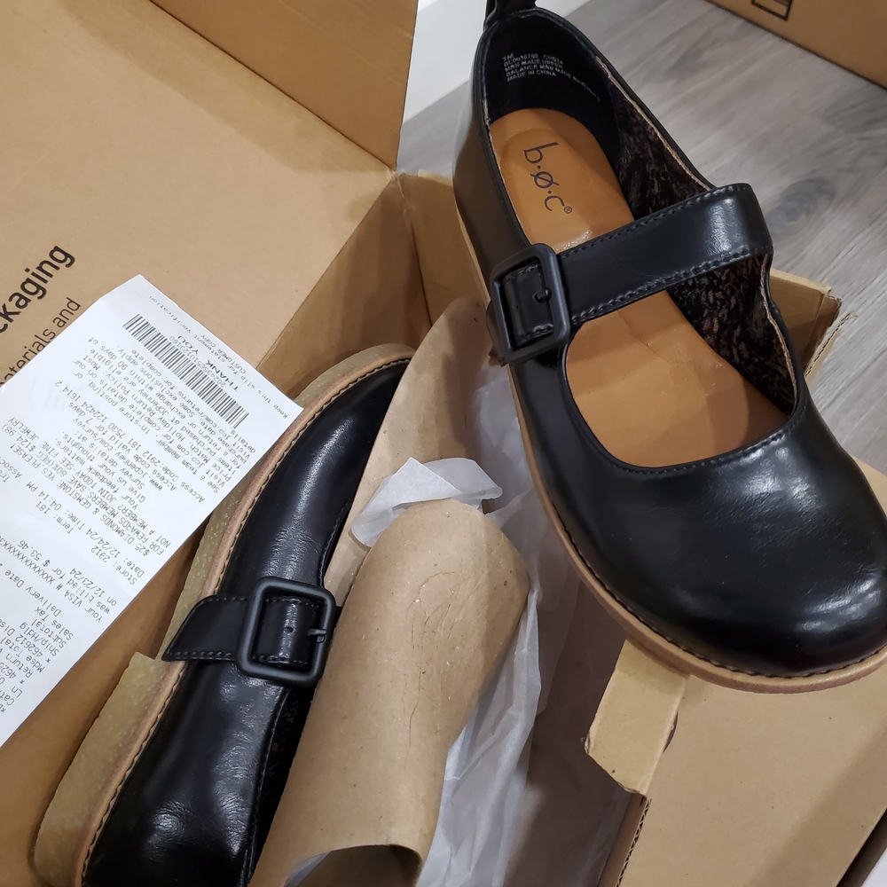 b.o.c Black Mary Jane Shoes Womens 7